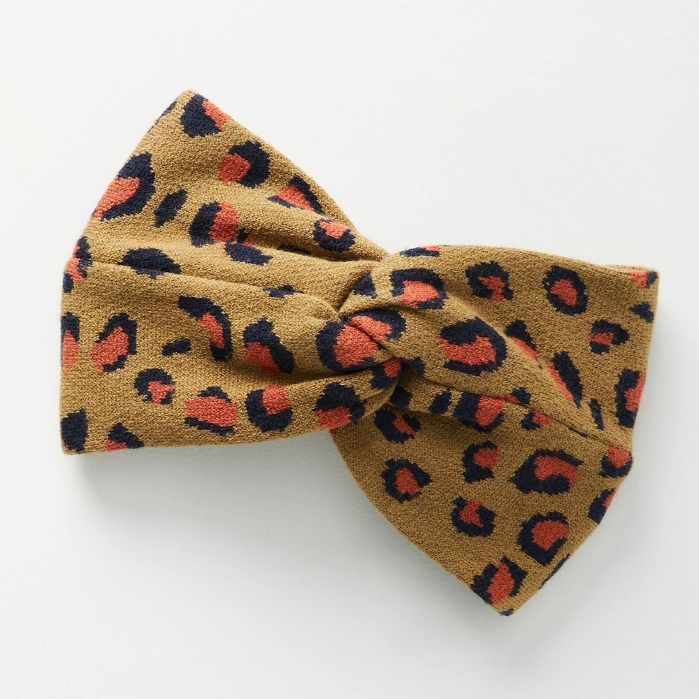 Anthropologie Leopard-Spotted Ear Warmer